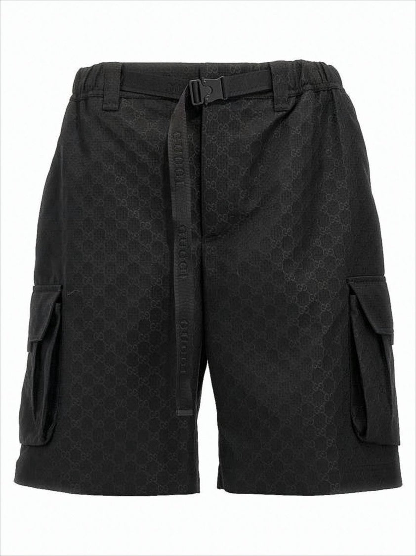 Gucci Relaxed Fit Cargo Shorts With Adjustable Waistband