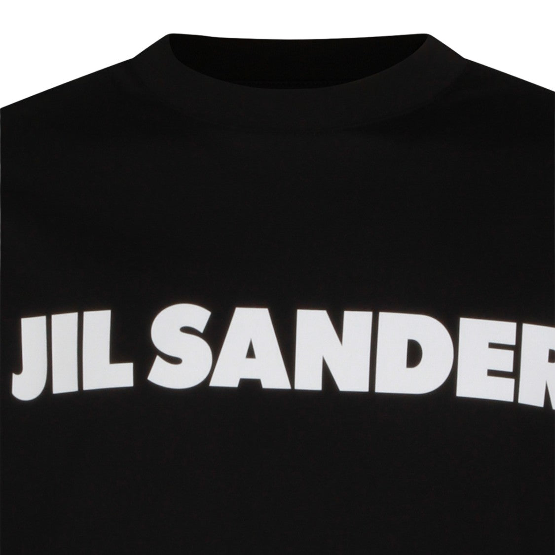 Jil Sander Short-Sleeve Black T-Shirt With Bold Logo Text