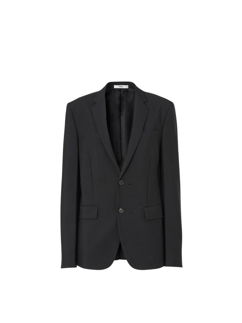 Fendi Mohair Tailored Flap-Pocket Blazer