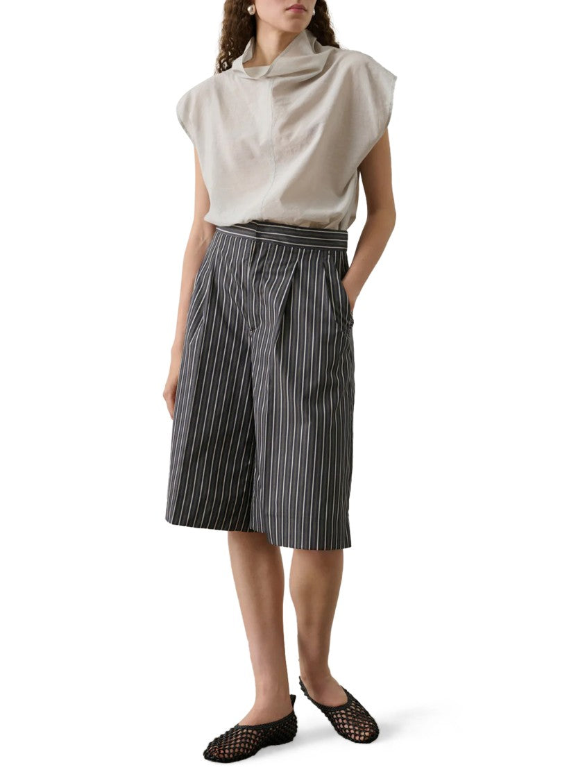 Soeur Boxy Short-Sleeve Shirt With Structured Collar