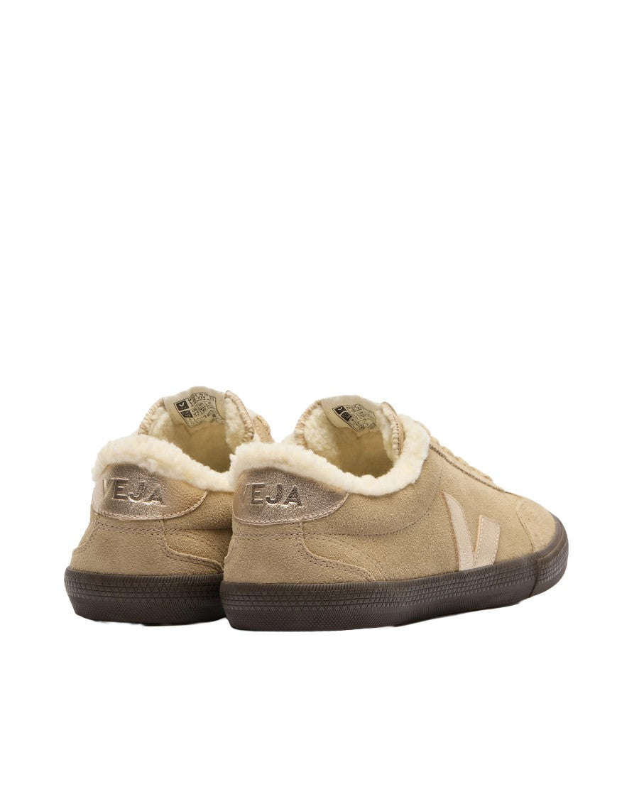 Veja Volley Fured Suede Sneakers With Organic Leather Inserts