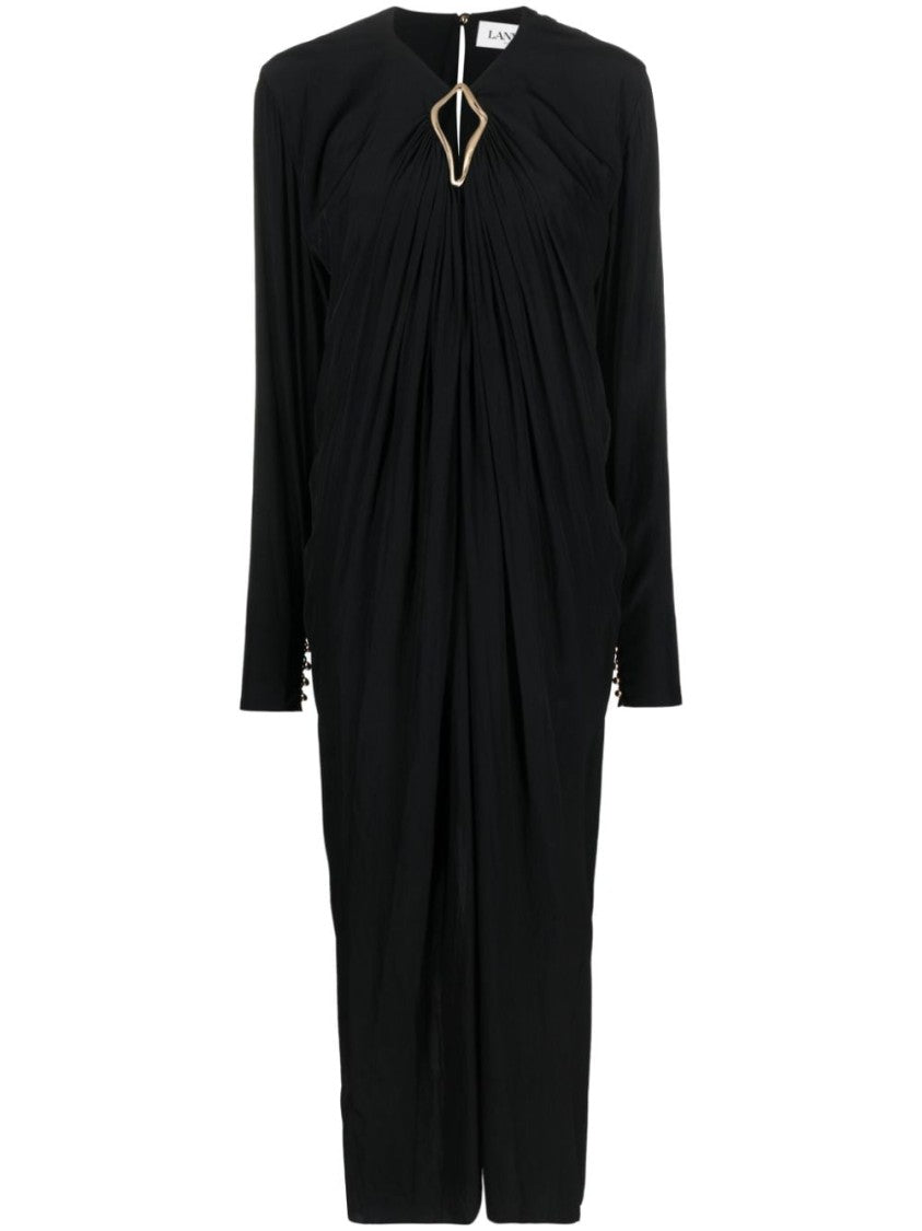 Lanvin Cut-Out Midi Dress