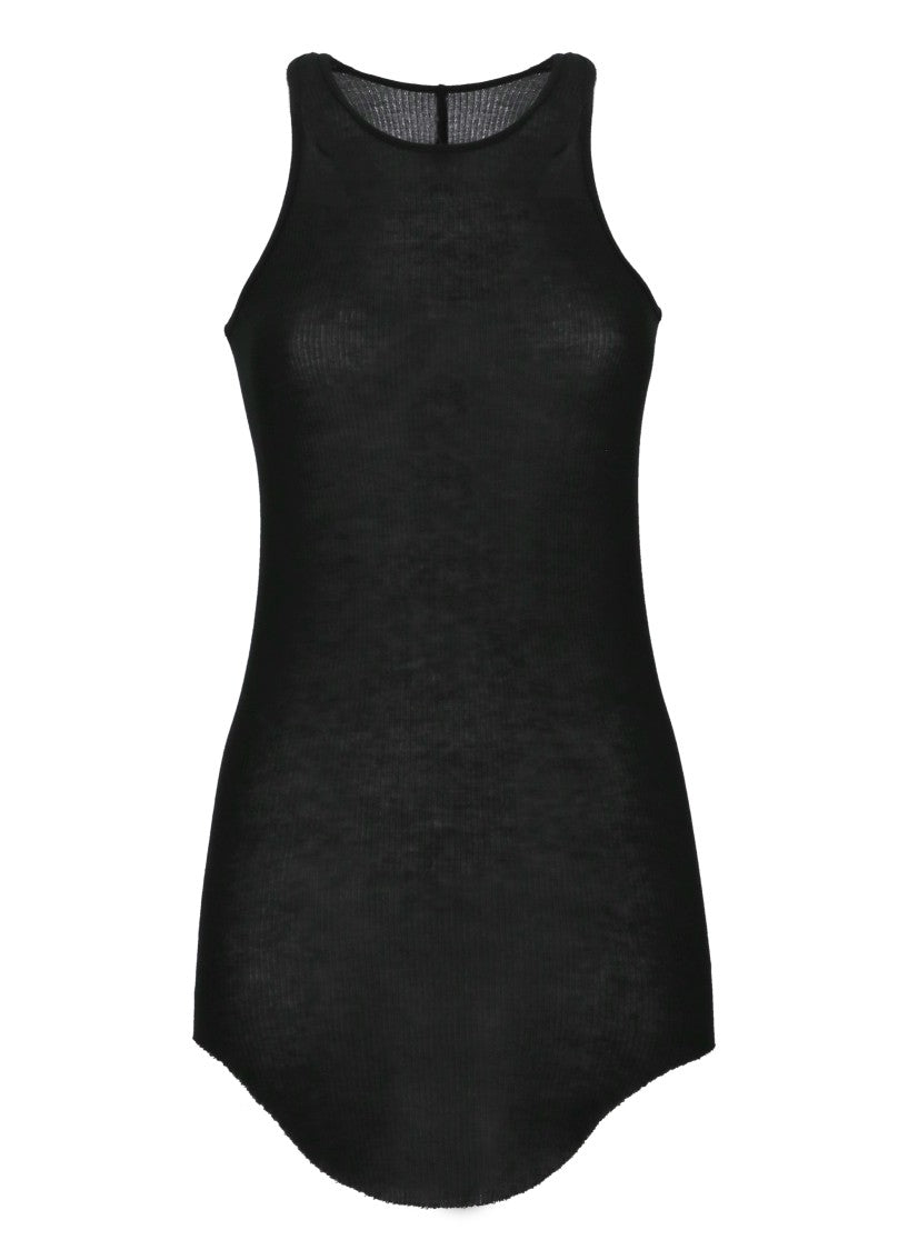 Rick Owens Sleeveless Black Silk Blend Top