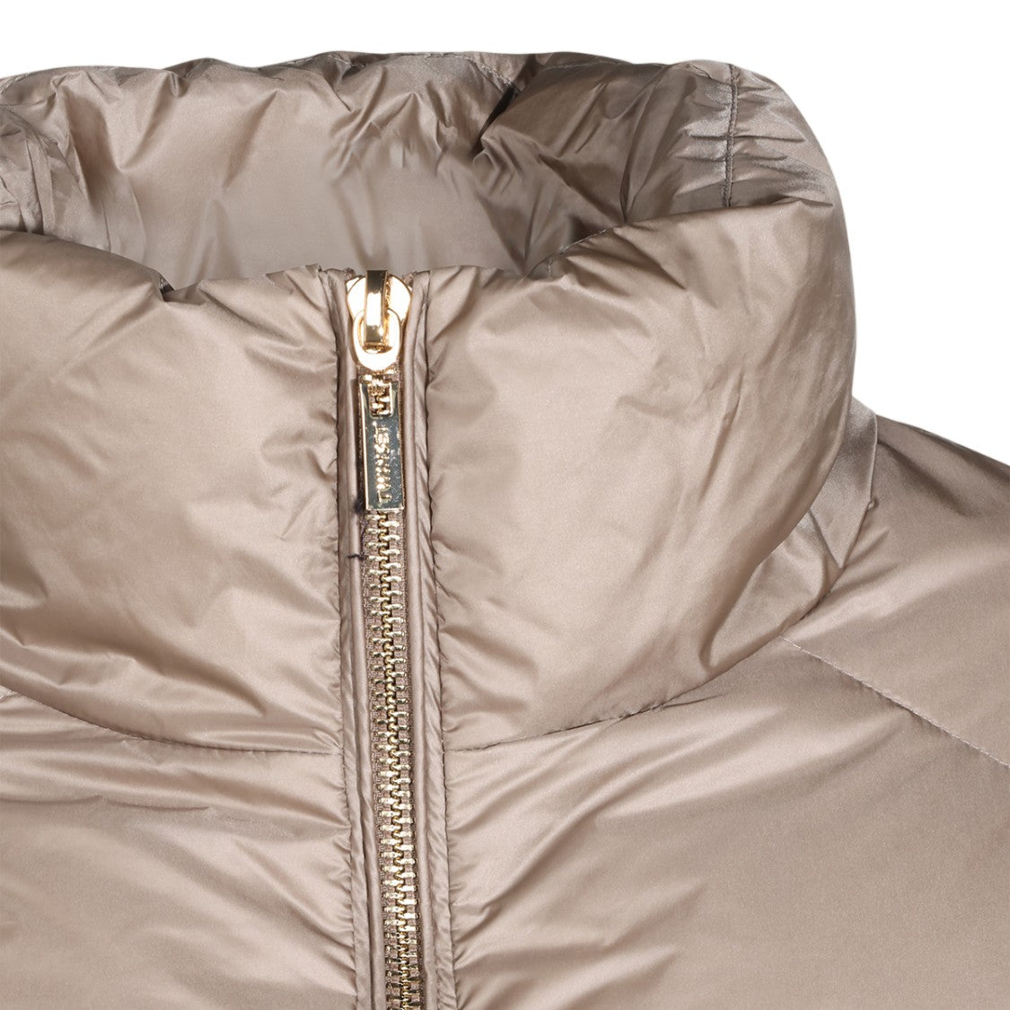 Twin-Set Quilted High Collar Puffer Coat