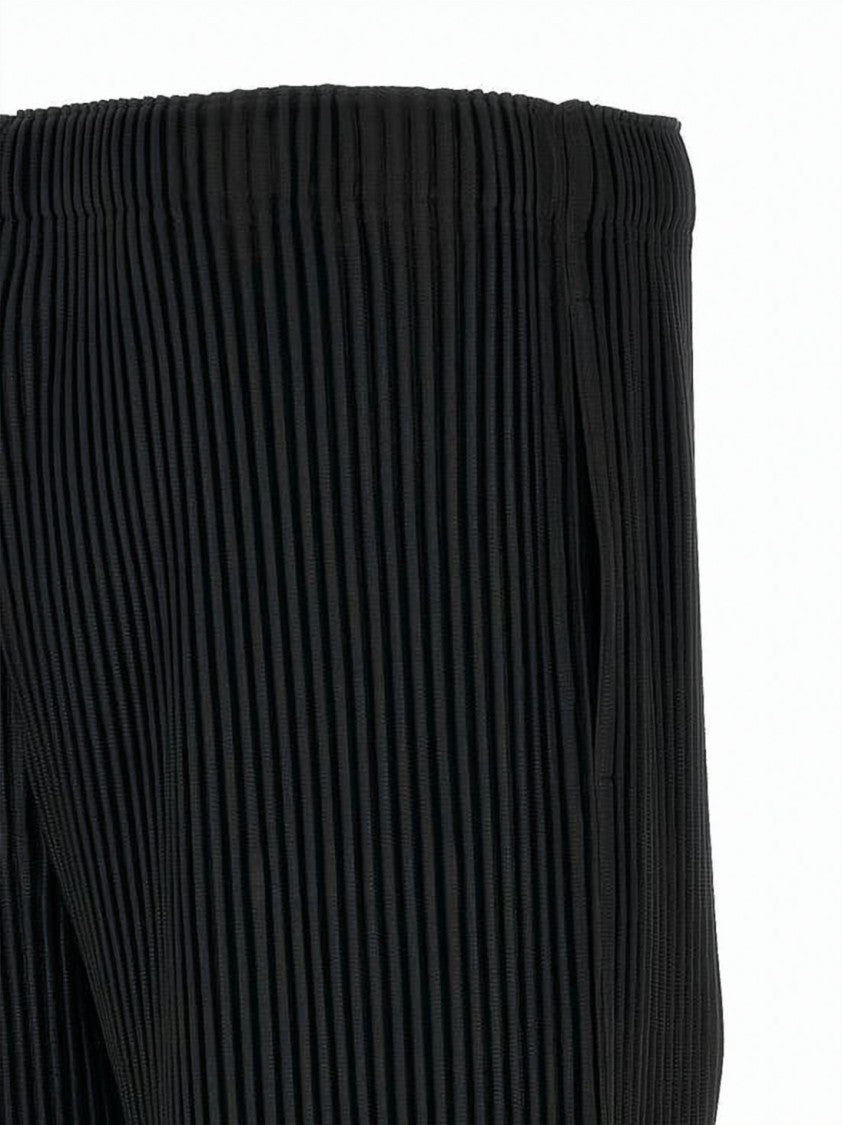 Homme Plissé Issey Miyake Pleated Black Straight-Leg Pants