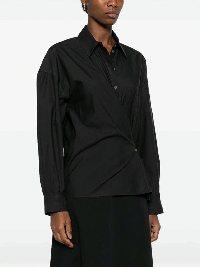 Lemaire Twisted Wrap Shirt With Straight Collar