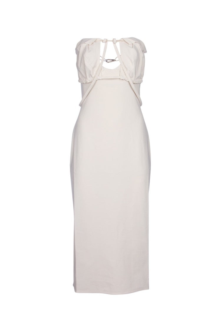 Jacquemus Fitted Strapless Midi Dress