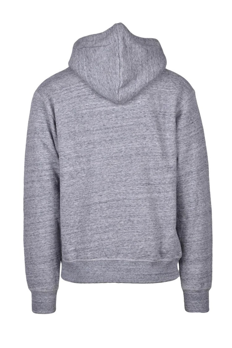 Dsquared2 Heathered Grey Hoodie With Classic Design