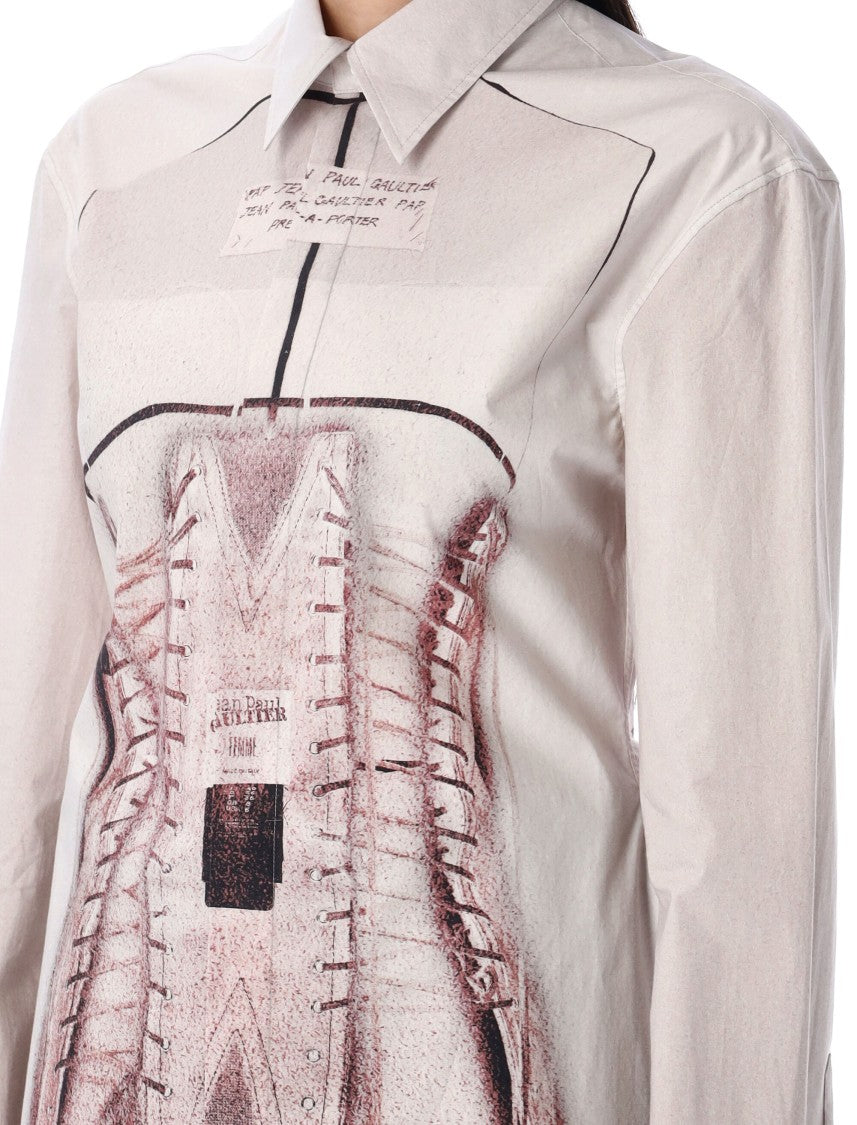 Jean Paul Gaultier Corset Trompe L'oeil Shirt With Avant-Garde Design