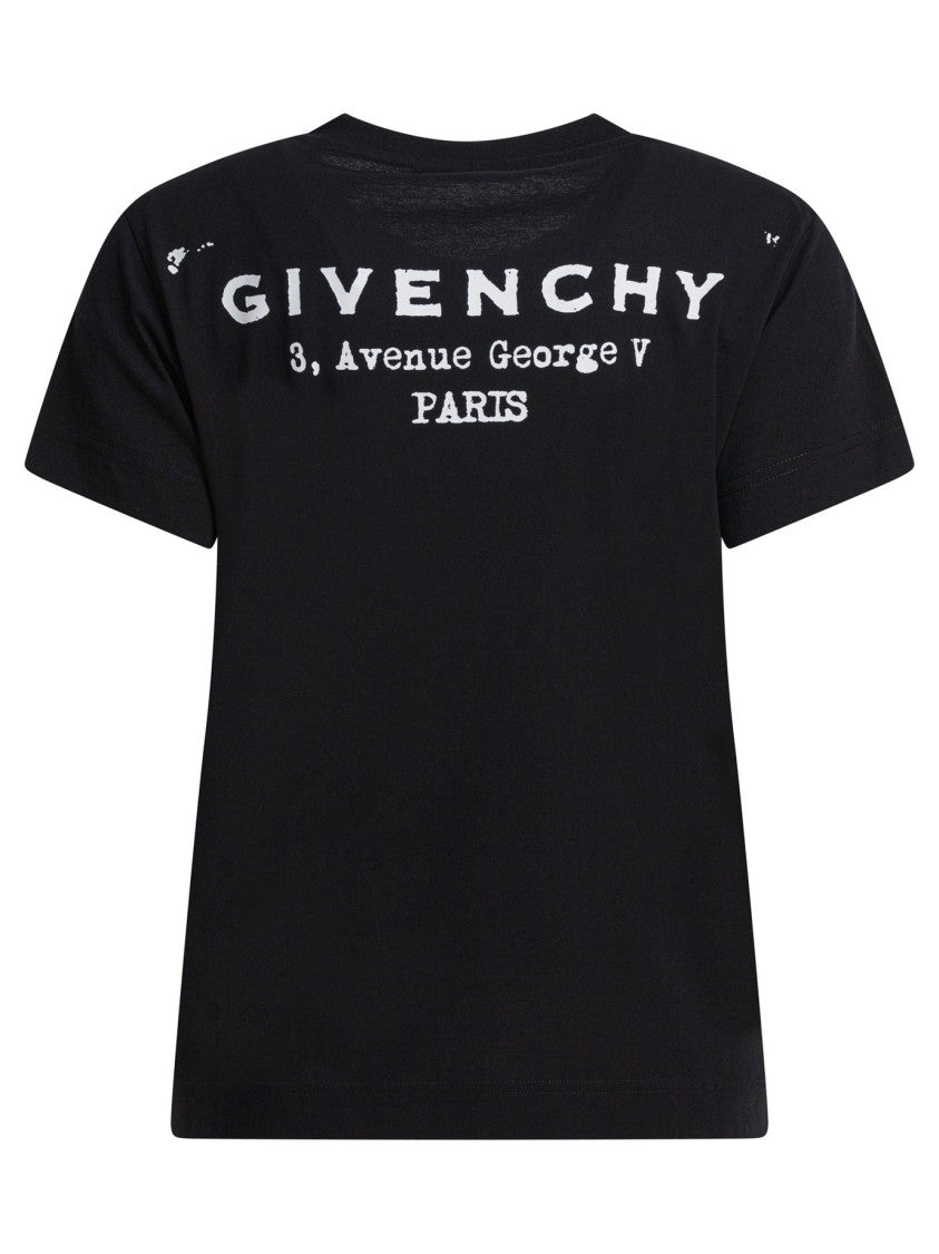 Givenchy Classic Cotton T-Shirt With Bold Print Accents