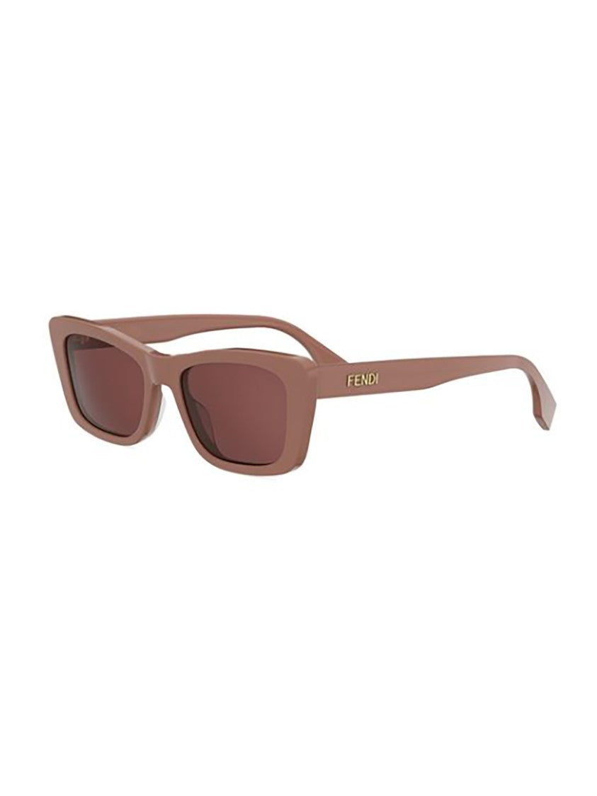 Fendi Brown Fe40185i Rectangular Elegant Sunglasses