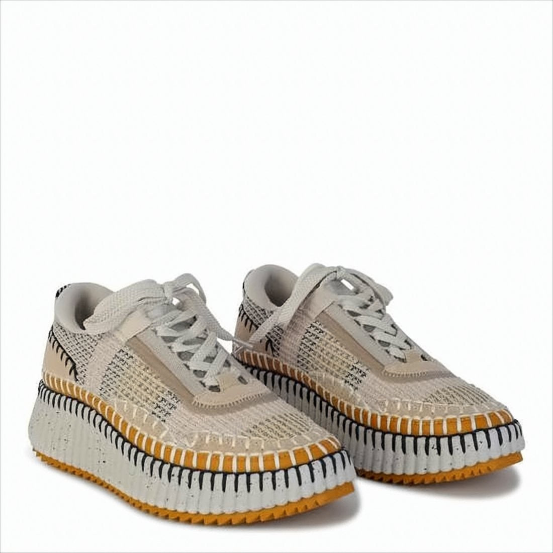 Chloé Textured Chunky Sole Sneakers