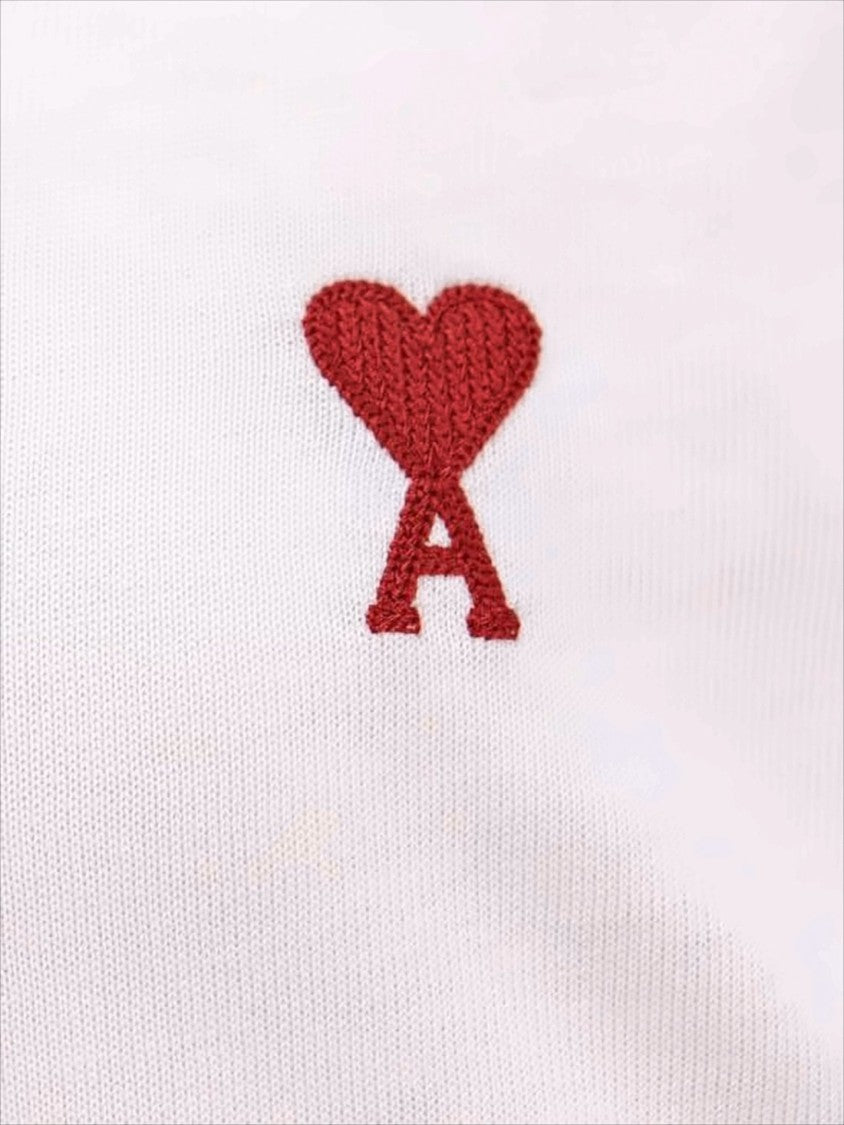 Ami Short-Sleeved T-Shirt With Embroidered Heart Detail