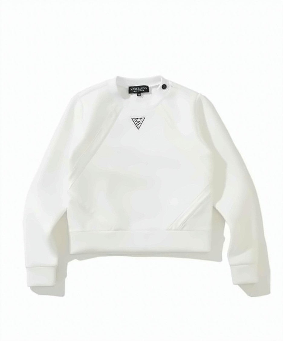 Mark&Lona Long-Sleeved Minimalist Top With Button Detail