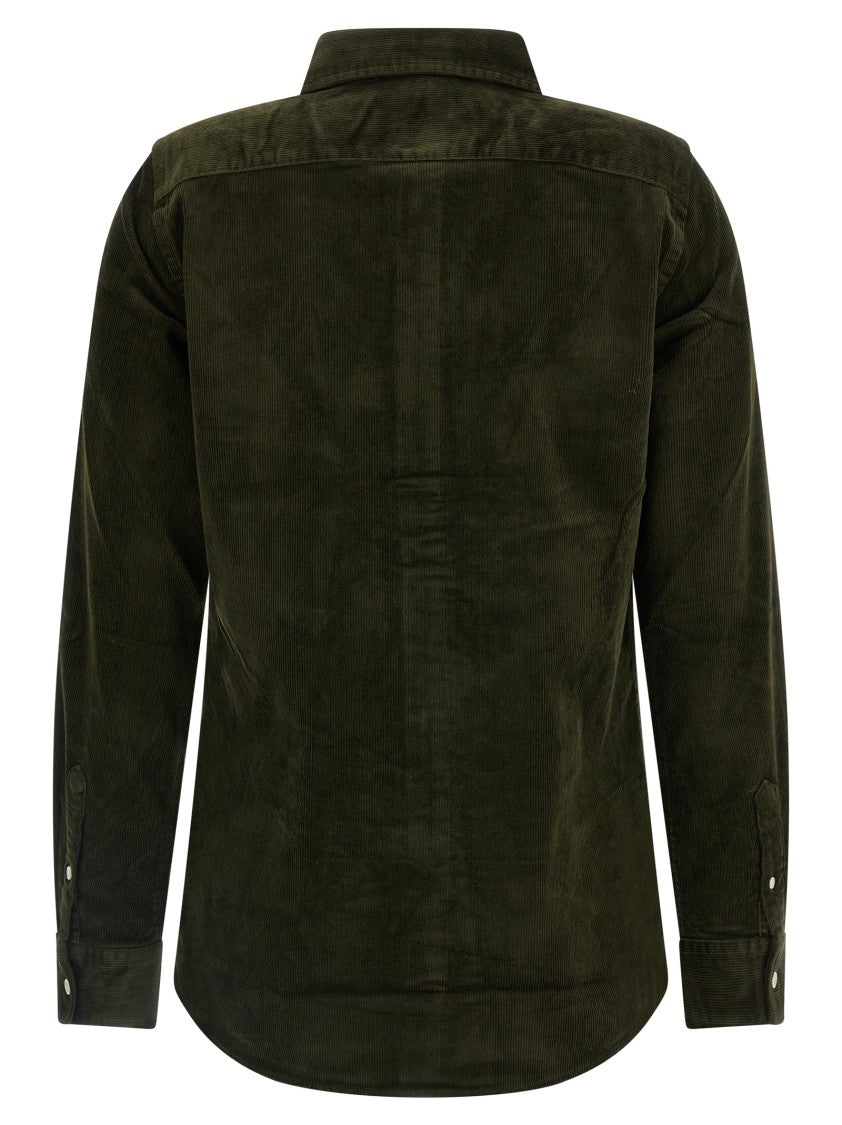 Polo Ralph Lauren Slim-Fit Velvet Shirt With Logo Embroidery