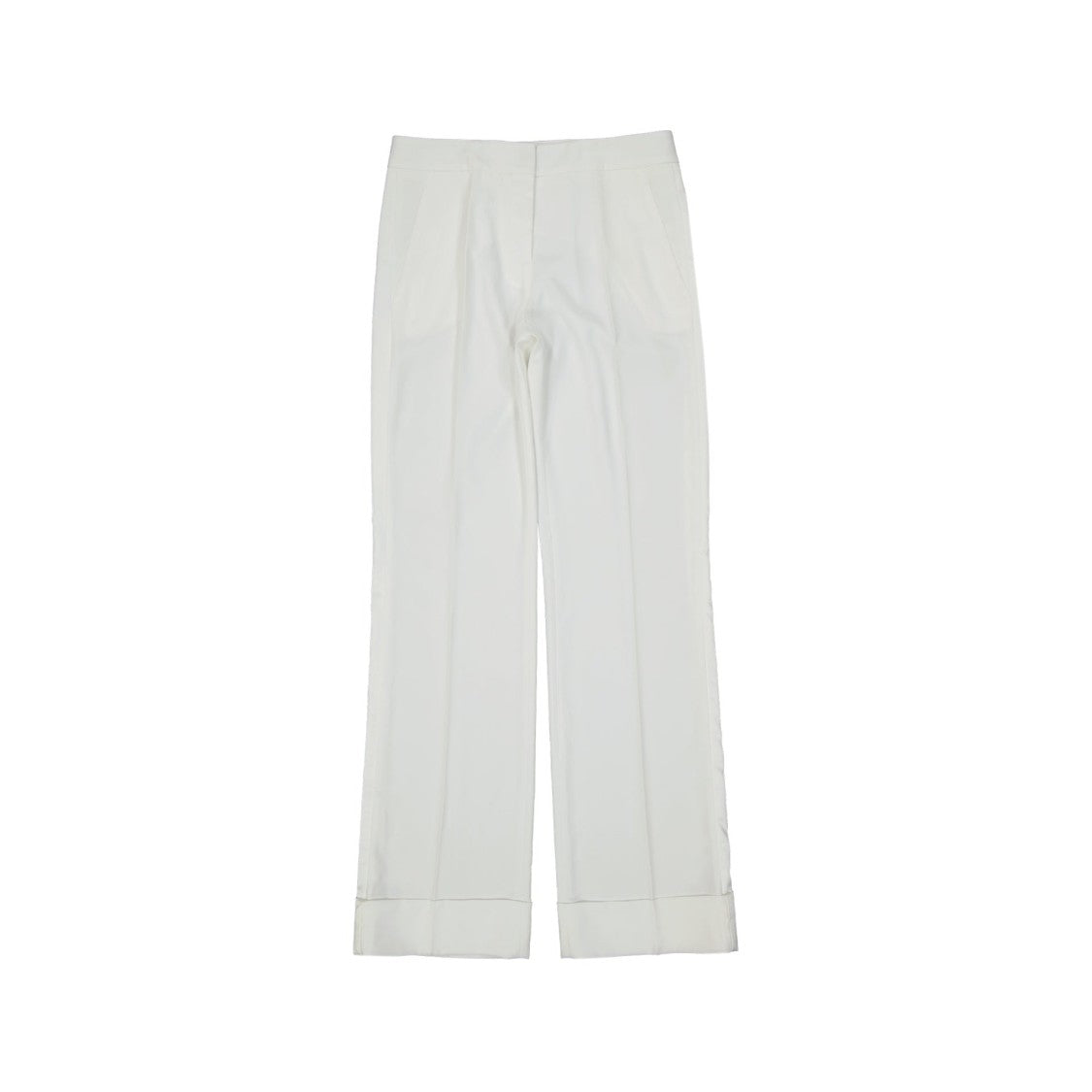 Blanca Vita Straight-Leg Trousers With Satin Bands