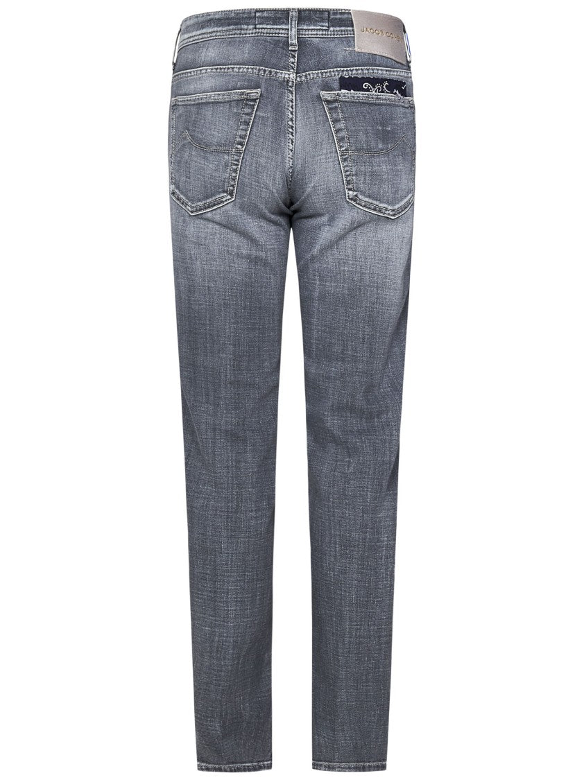 Jacob Cohen Faded Grey Slim Fit Denim Jeans