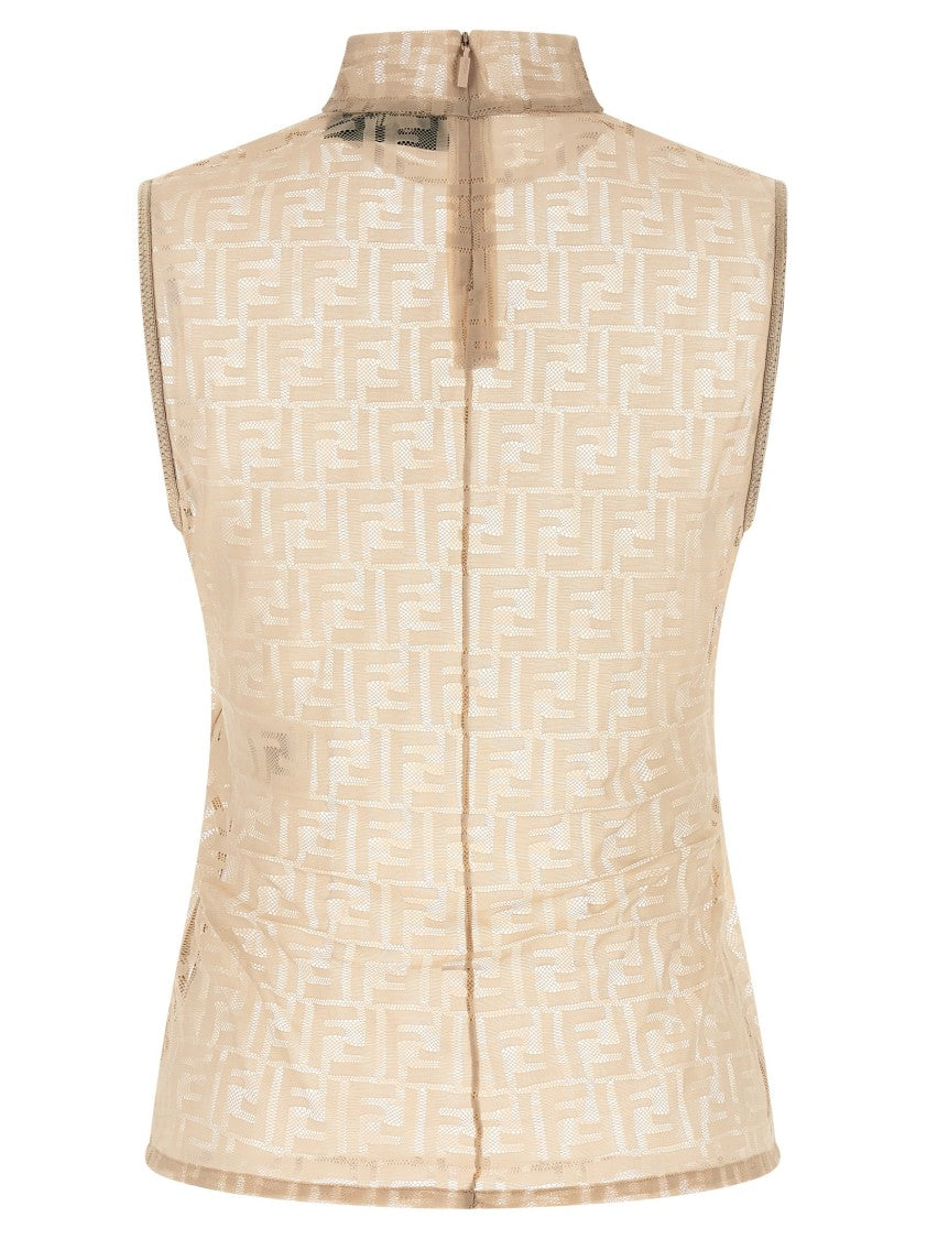 Fendi 'Ff' Lace Top