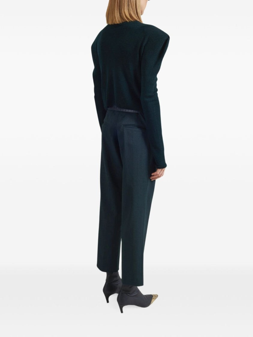 The Frankie Shop Cropped Creased Straight-Leg Pants
