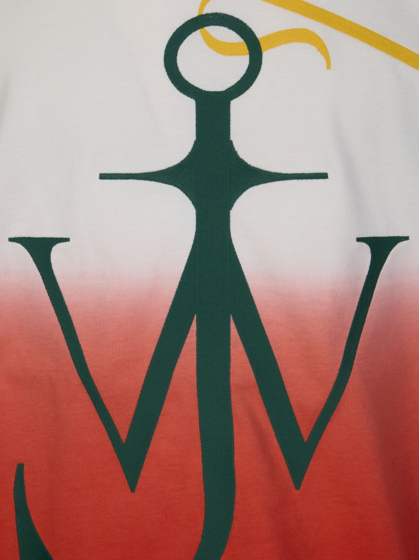 J. W. Anderson Dip-Dye Anchor Graphic Long-Sleeve Shirt