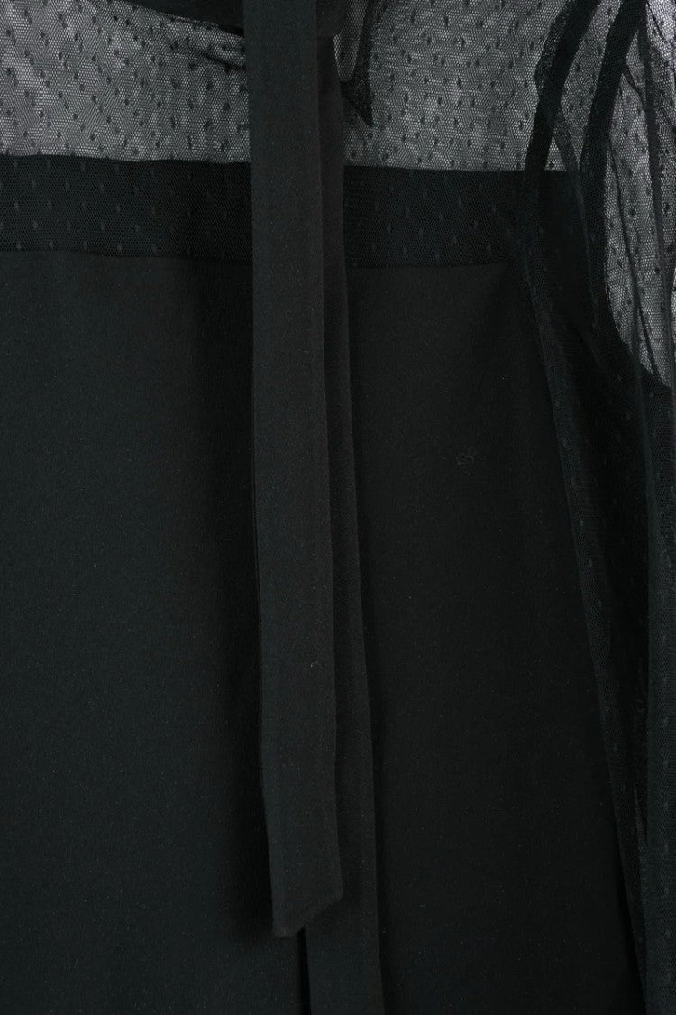 Twinset Actitude Black Polyester Viscose Elastane Women's Tunic Dress