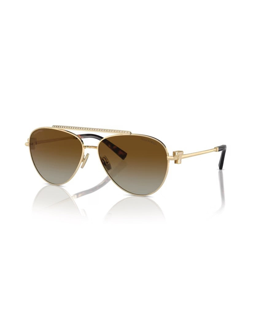 Tiffany & Co. Pilot Sunglasses In Pale Gold