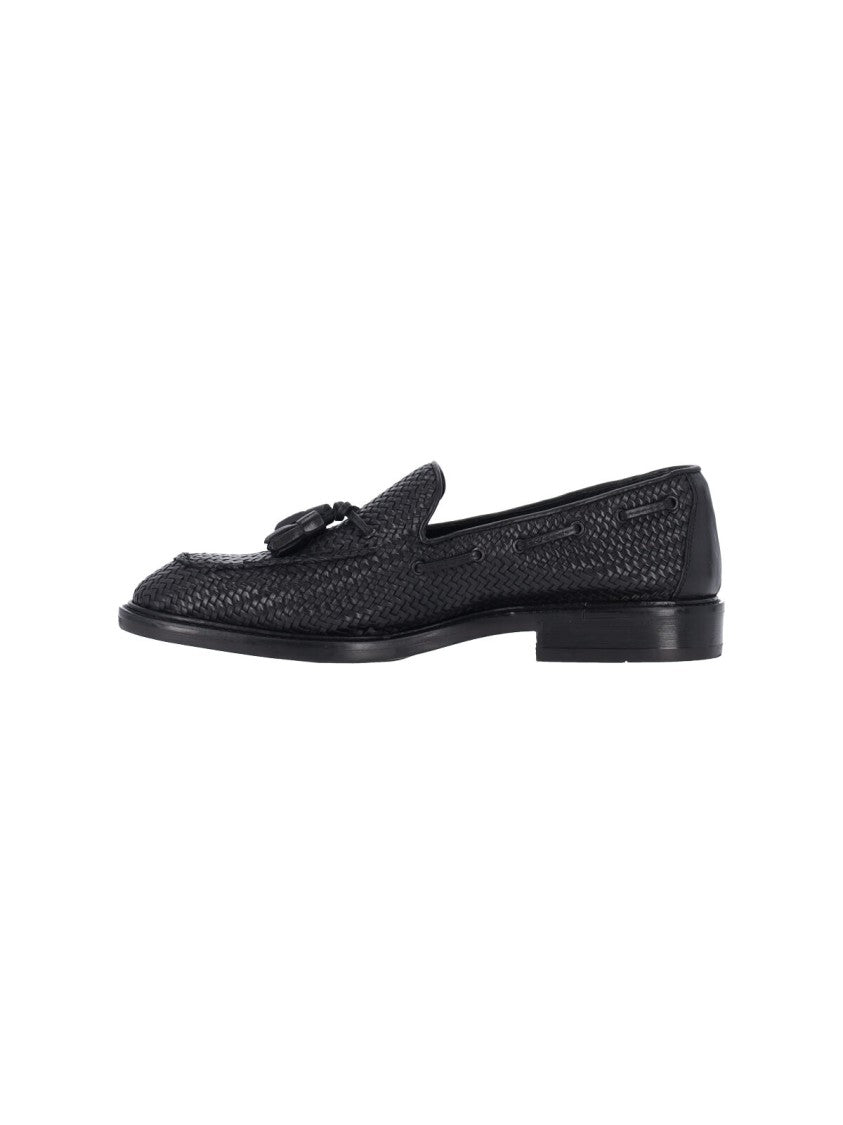 Alexander Hotto Braided Tassel Loafers – Black