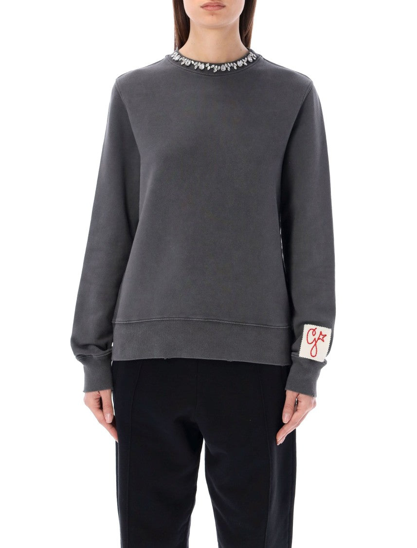 Golden Goose Fleece Strass Collar Sweatshirt