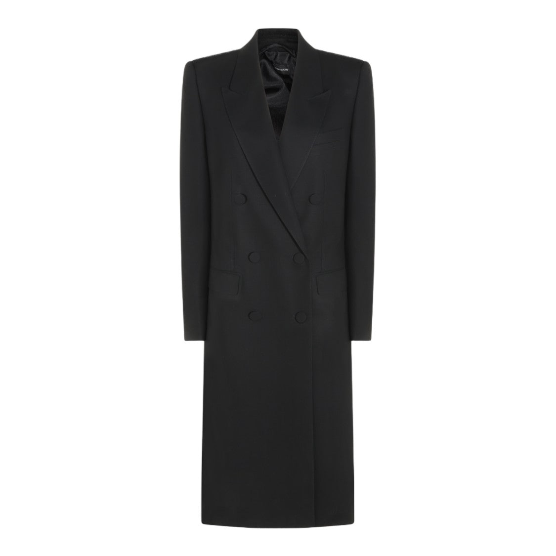 Tom Ford Double-Breasted Long Coat With Textured Finish