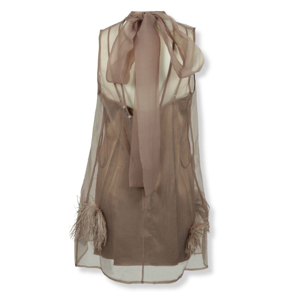 Staud Semi-Transparent Albee Mini Dress With Floral Appliqués