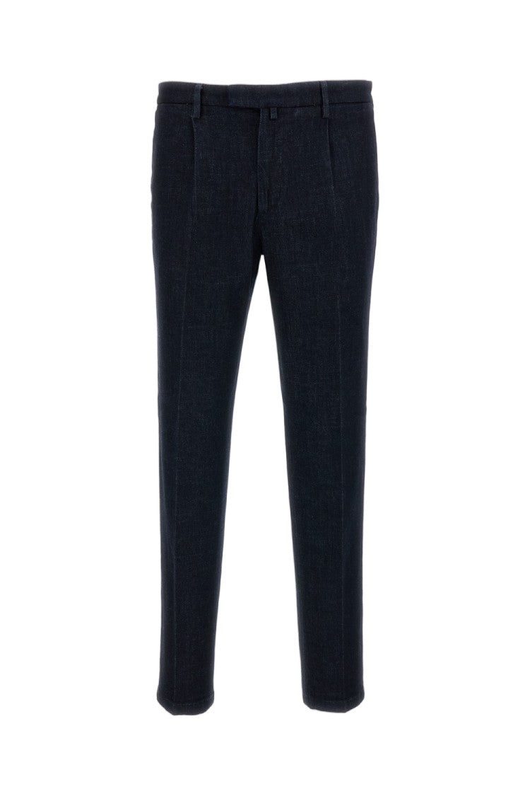 Briglia 1949 Blue Sartorial Cotton Denim Straight-Leg Pants