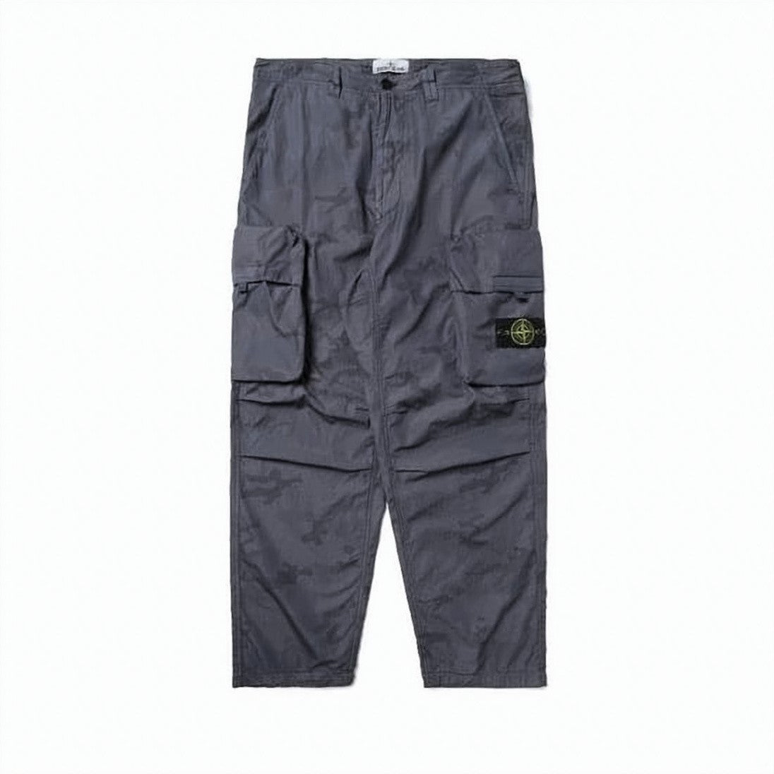 Stone Island Straight Fit Cargo Pants With Camouflage Design