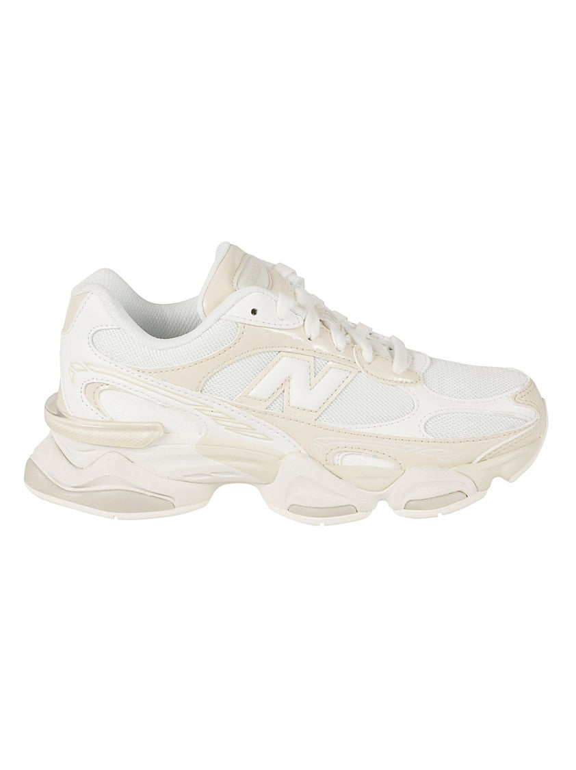 New Balance Layered Sole Sneakers With Synthetic Patent Mesh Overlays