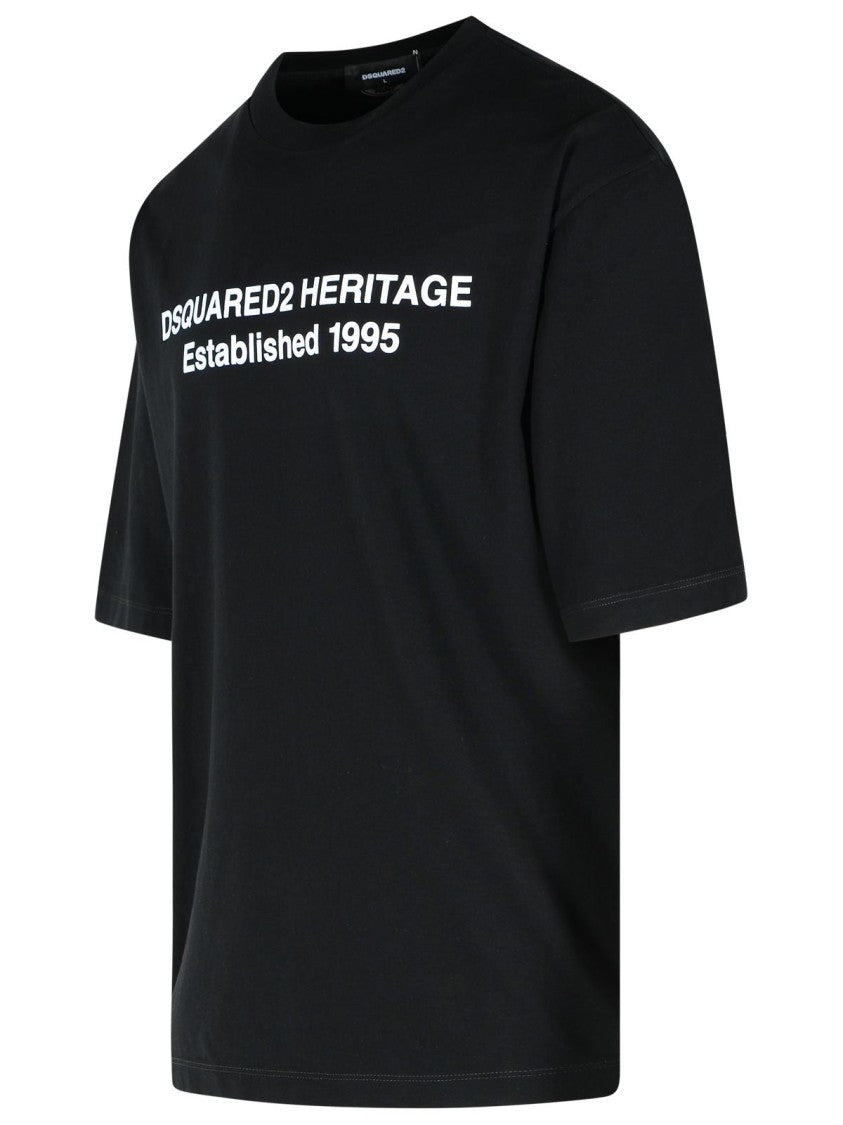 Dsquared2 'Heritage' Black Cotton T-Shirt