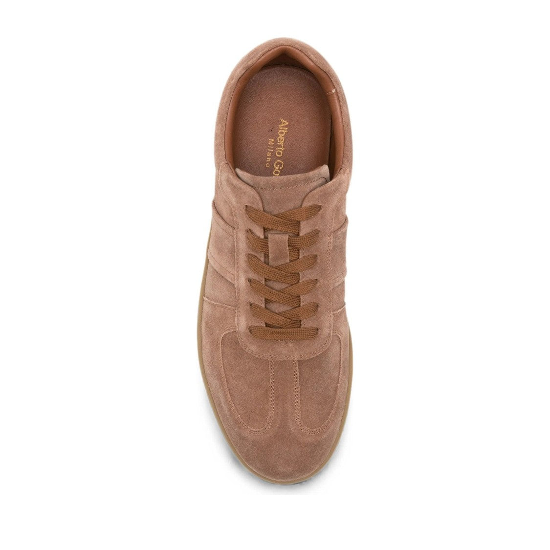 Alberto Gozzi Brown Sheep Leather Lining Suede Sneakers