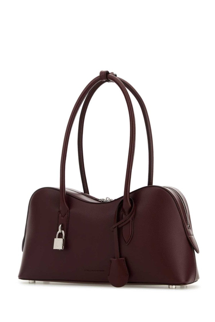 Stella Mccartney Burgundy Synthetic Leather Ryder Medium Shoulder Bag