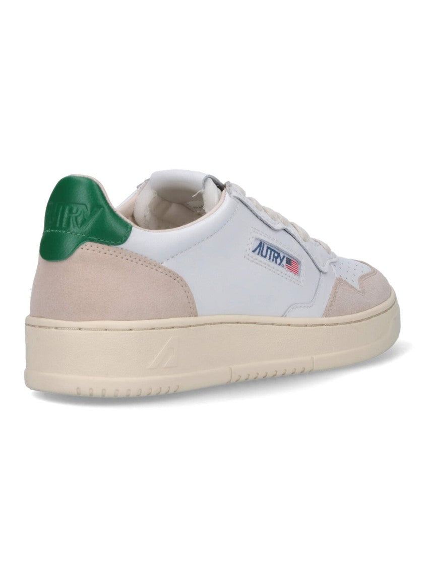Autry White Medalist Low-Top Leather Sneakers