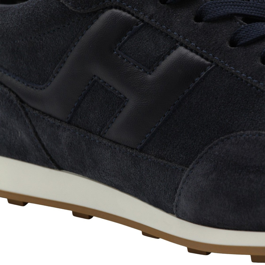 Hogan Low-Profile Navy Suede Sneakers