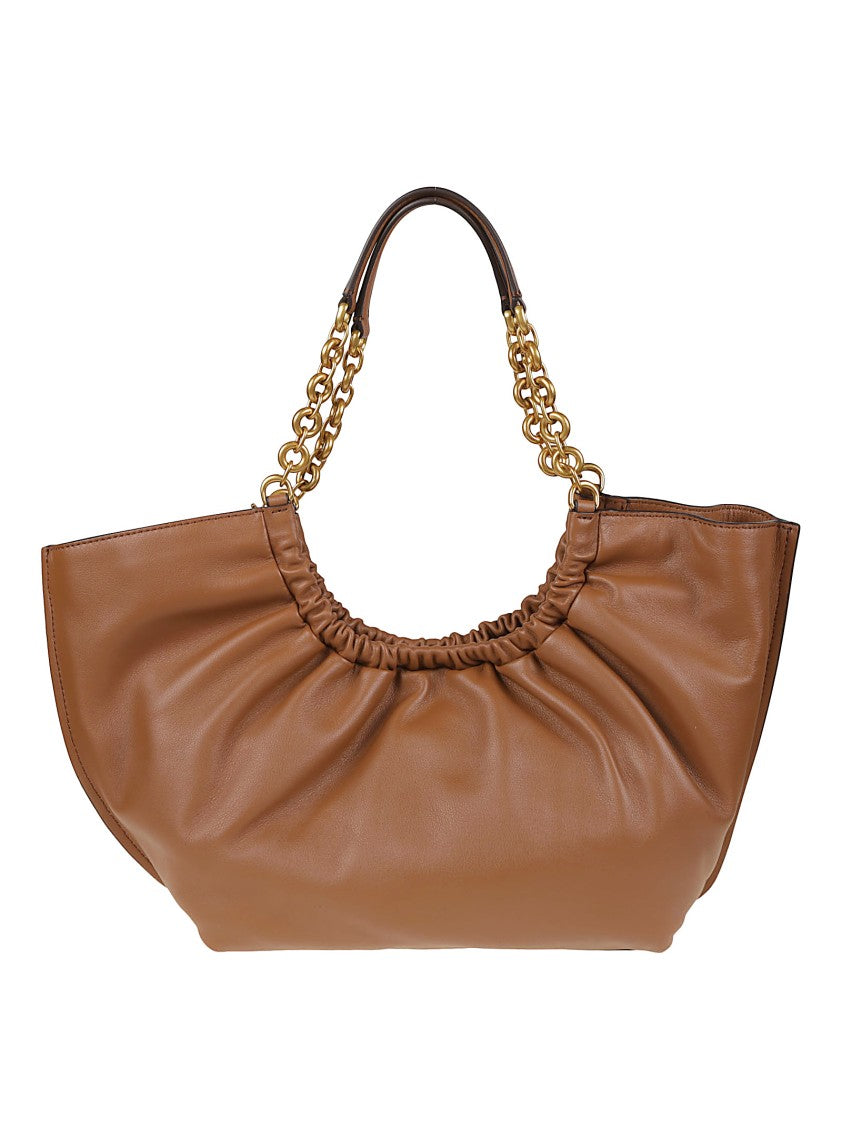 Michael Kors Small Indie Smooth Leather Gathered Top Tote Bag