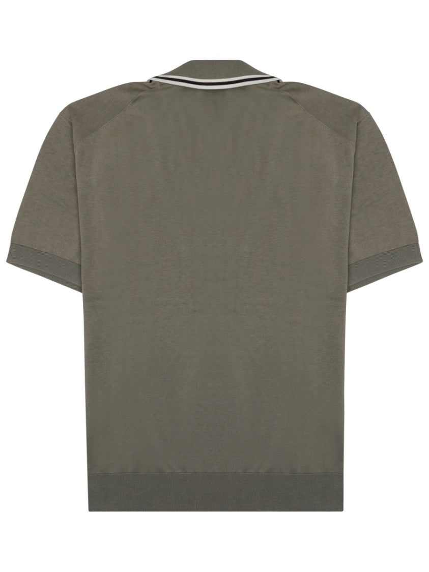 Paolo Pecora Milano Silk-Cotton Blend Polo Shirt With Contrasting Collar
