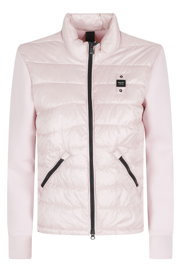Blauer Pink Haskel Mandarin Collar Zippered Polyamide Down Jacket