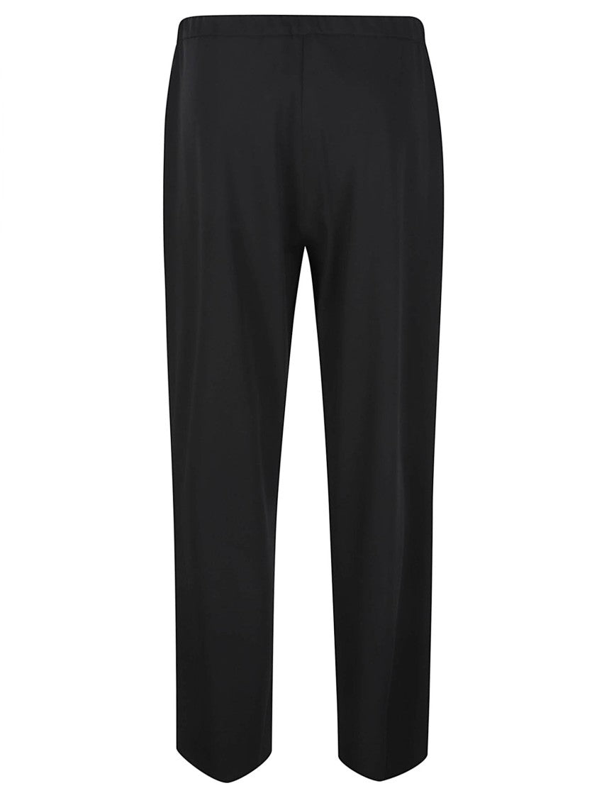 Max Mara Cropped Black Pants With Straight Cut