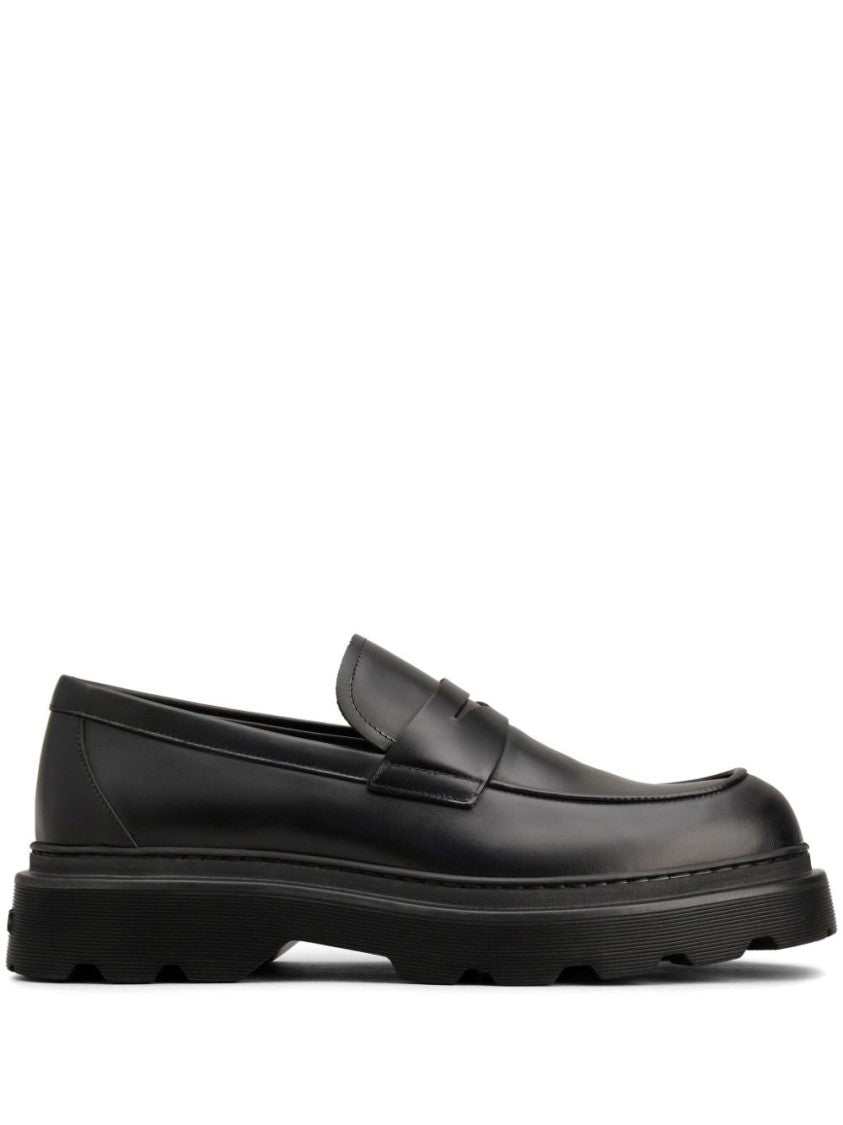 Tod's Black Leather Loafers