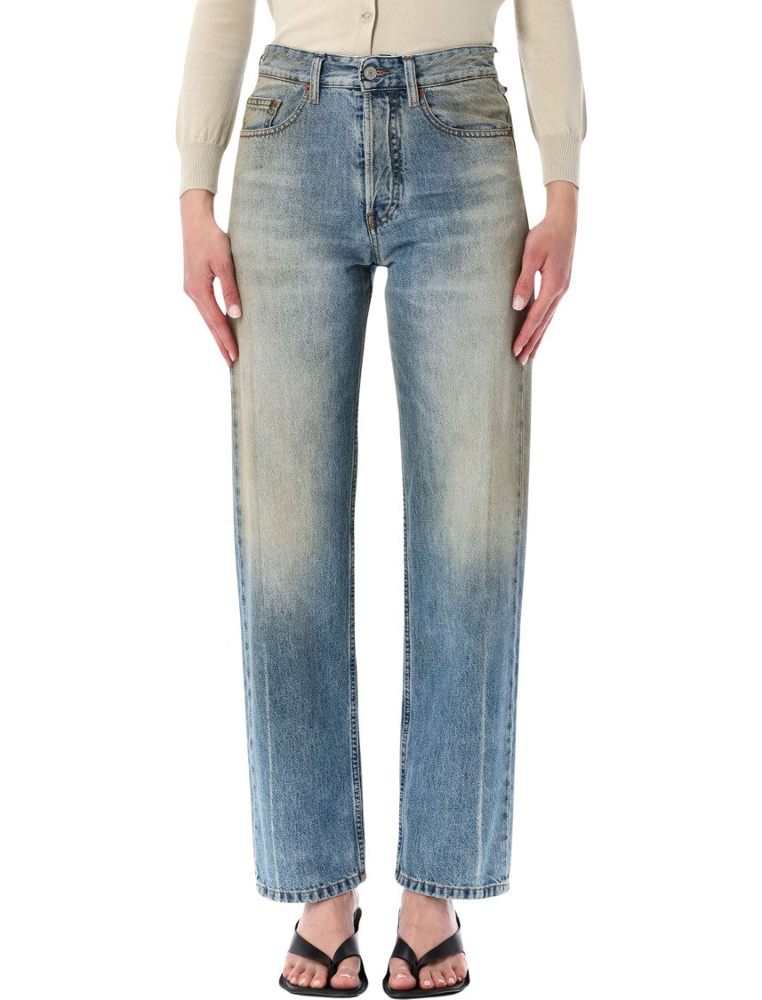 Mm6 By Maison Margiela Straight Denim Crop Cropped Jeans