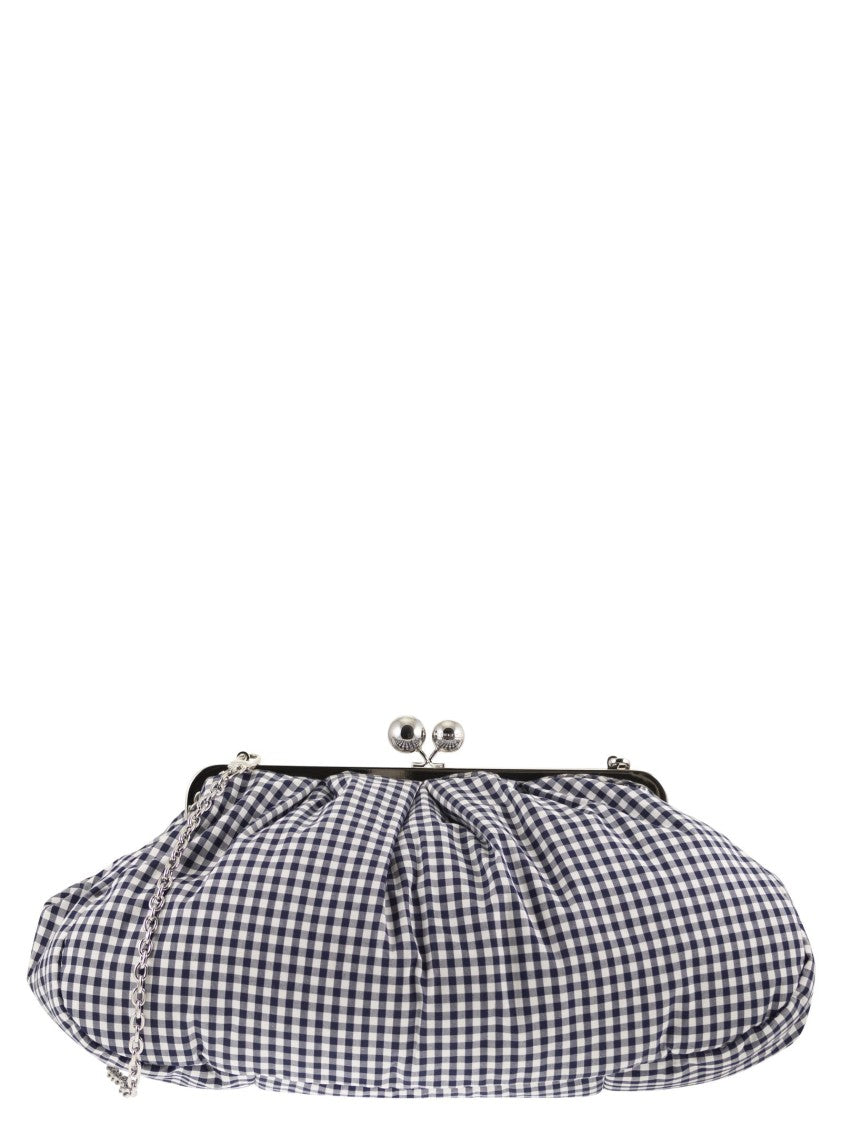 Max Mara Large Vichy Pattern Cotton Bag With Straps