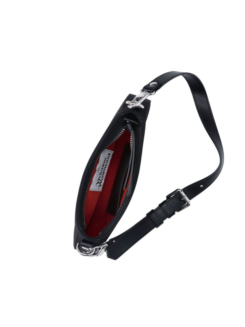 Vivienne Westwood Black Tasha Faux Leather Shoulder Bag