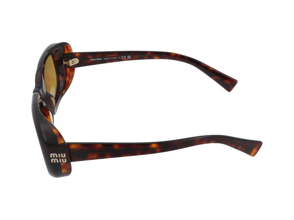 Miu Miu Tortoiseshell B13s Sole Acetate Rectangular Sunglasses