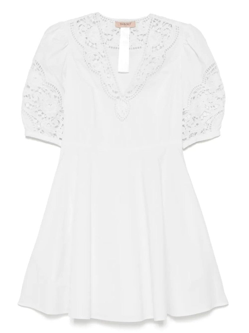Twin-Set Mini Dress With Deep V-Neckline