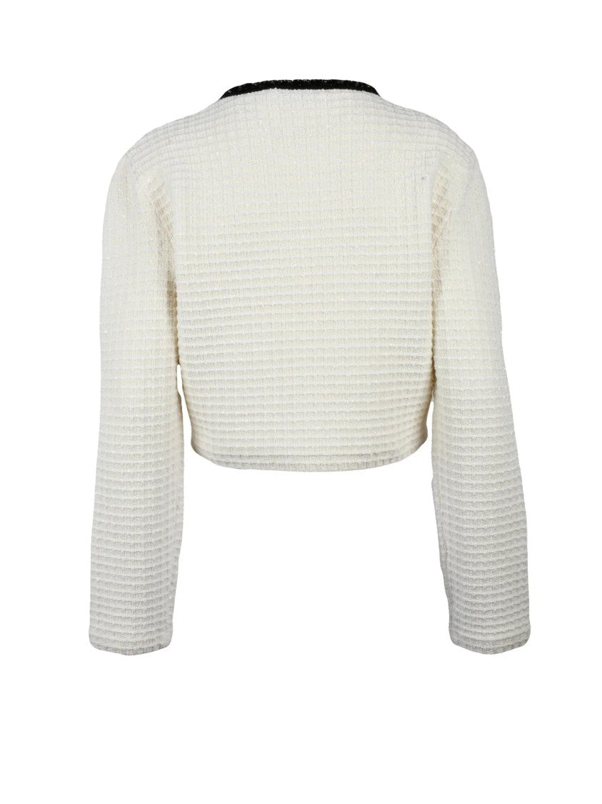 Self-Portrait Short Cardigan - Cream
