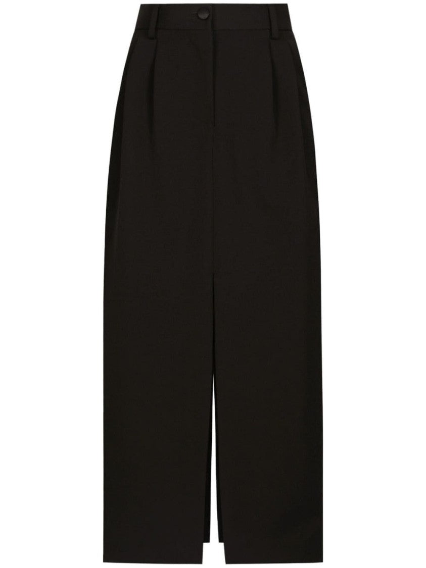 Dolce & Gabbana Tailored Black Wool Skirt